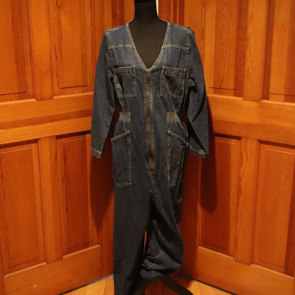 Madewell Denim Patch Pocket Coverall Jumpsuit in Amfield Wash